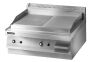 Grill płytowy gazowy | 1/2 gładki | 1/2 ryflowany | 8.0 kW | 800x650x300 mm