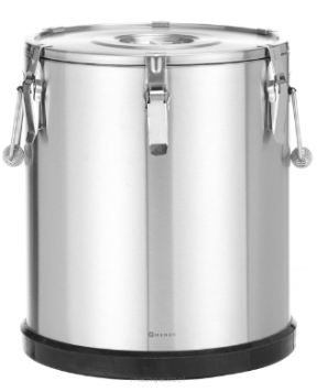 Termos Kitchen Line ze stali nierdzewnej do transportu żywności 36 litrów, srebrny, ø380x455 mm