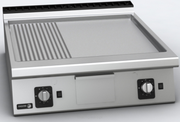 Płyta grillowa elektryczna | ryflowana-gładka | 15.0 kW | 800x930x290 mm