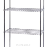 Regał magazynowy | chromowany | 4 półki | 1060x610x1800 mm