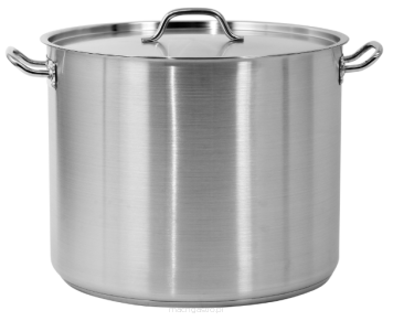 Garnek średni z pokrywką ze stali nierdzewnej | 450x360 mm | 57.3 L