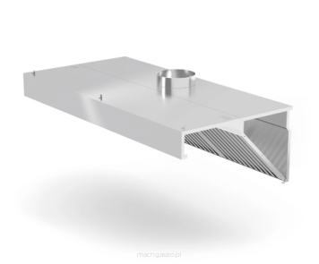 Okap przyścienny, skośny, Profi Line, z oświetleniem LED, 1000x700x450 mm