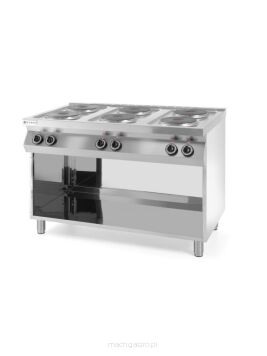 Kuchnia elektryczna 6-płytowa na podstawie otwartej, Kitchen Line, 15.6 kW