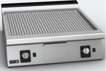 Płyta grillowa gazowa chromowana ryflowana - kod FT-G910 CR