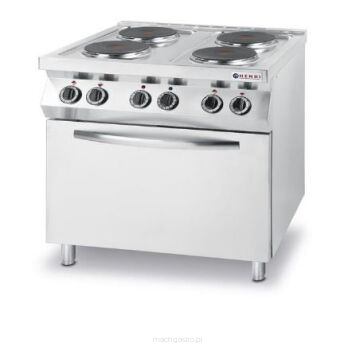 Kuchnia elektryczna 4-płytowa z konwekcyjnym piekarnikiem elektrycznym GN 1/1, Kitchen Line