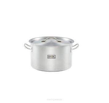 Garnek średni z pokrywką, stalowy, Ø 360 mm, 22.4 L