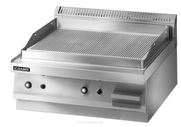 Grill płytowy gazowy | ryflowany | 8.0 kW | 800x650x300 mm