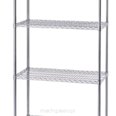 Regał magazynowy | chromowany | 4 półki | 910x610x1800 mm