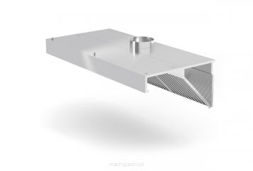 Okap przyścienny skośny 1200 mm + łapacze tłuszczu POLGAST