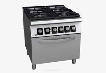 Kuchnia gazowa 4 - palnikowa z piekarnikiem elektrycznym | 28.70 kW | 800x930x850 mm