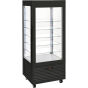 Witryna chłodnicza, cukiernicza, oświetlenie LED, czarna, 480 L