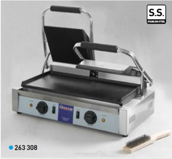 Grill kontaktowy podwójny - ryflowano-gładki 263808