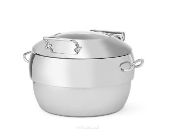 Podgrzewacz indukcyjny okrągły 11 l Premium Glass, Fine Dine, srebrny