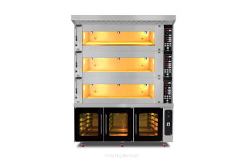 Piec piekarniczy modułowy 3-komorowy | elektryczny | 39,6 kW | 400V | 1660x1400x2170 | MT/1400/2