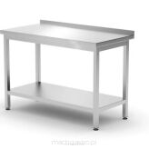 Stół przyścienny z półką – skręcany, głębokość 600 mm, HENDI, Profi Line, 1400x600x850 mm,