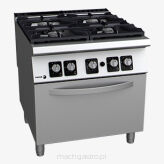Kuchnia gazowa 4 - palnikowa z piekarnikiem gazowym | 49.40 kW | 800x930x850 mm