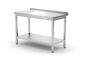 Stół przyścienny z półką – skręcany, głębokość 600 mm, HENDI, Kitchen Line, 1200x600x850 mm, 1200x600x(H)850mm