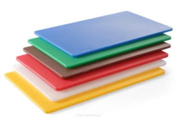 Zestaw 6 desek HACCP GN 1/1 - w 6 kolorach | 530x325 mm | prostokątne