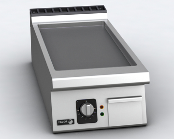 Płyta grillowa gazowa | gładka | 9.25 kW | 400x930x290 mm