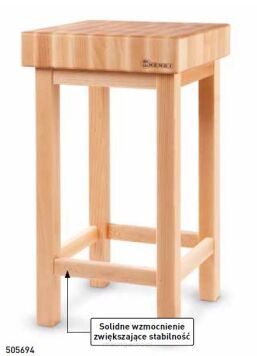Klocek masarski drewniany na podstawie 400x400x150x (H)850