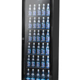 Szafa chłodnicza przeszklona czarna RQ380FC | 552x610x1918 mm | 380 l