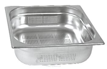 Pojemnik stalowy, perforowany, GN 2/3, H 65 mm - kod 125064