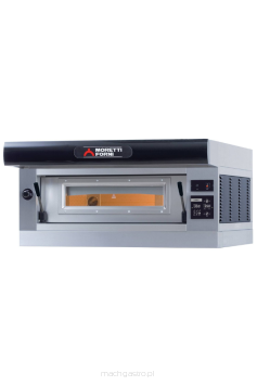 Moretti Forni Piec do pizzy 1-komorowy Amalfi A z okapem i bazą 6x30 cm | SerieP