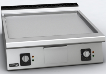 Płyta grillowa elektryczna 800 | gładka | chromowana | 15.0 kW | 800x930x290 mm