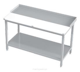 Stół przyścienny z deską z polietylenu i półką KST-012 B-700 mm