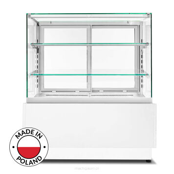 Witryna cukiernicza | chłodnicza | Dolce Visione Premium Breve 900 | wnętrze ze stali nierdzewnej | wersja obniżona | 900x670x1110+/-10 mm