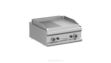 Płyta grillowa gazowa, stołowa  700x700 - 1/2 gładka, 1/2 ryflowana,  Magistra Plus 700