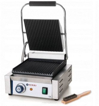 Grill kontaktowy pojedyńczy - ryflowany góra i dół ryflowane 263501