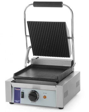 Grill kontaktowy pojedynczy - ryflowany góra ryflowana, dół gładki 263600
