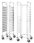 Wózek do transportu blach, Kitchen Line, 15 prowadnic na tace 600x400, srebrny, 470x620x1735 mm